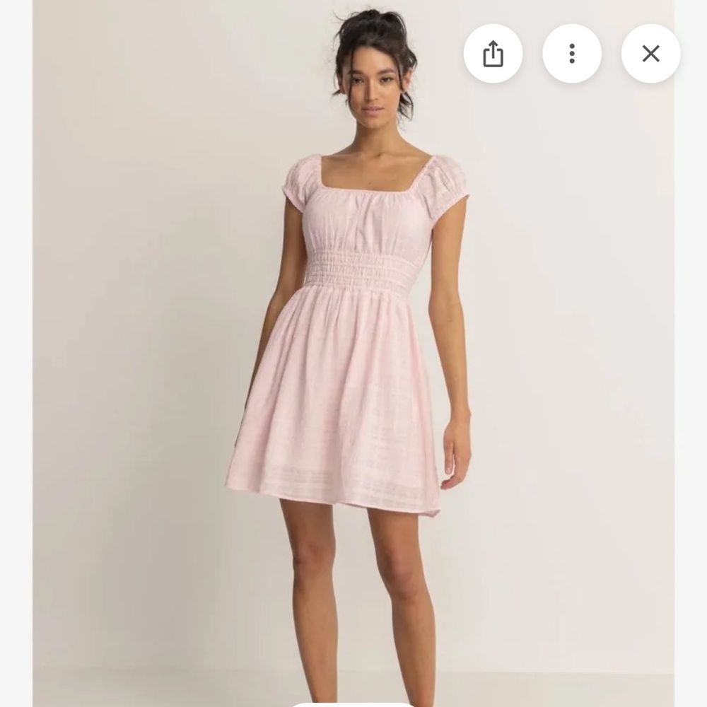 Rhythm Light Pink Cap Sleeve Dress